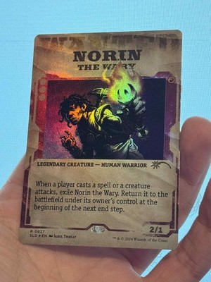 1x FOIL Norin the Wary BORDERLESS Double Faced MINT MTG Magic Secret Lair Poster