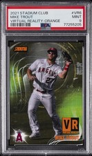 2021 TOPPS STADIUM CLUB VIRTUAL REALITY ORANGE #VR6 MIKE TROUT 33/50 PSA 9