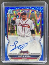 2023 Bowman Chrome Luis Guanipa Auto Blue RayWave Refractor 1st #/150 Braves