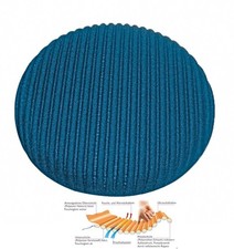 Ballkissen Balancekissen Ballsitzkissen 36cm mit speziellem Textilbezug in blau