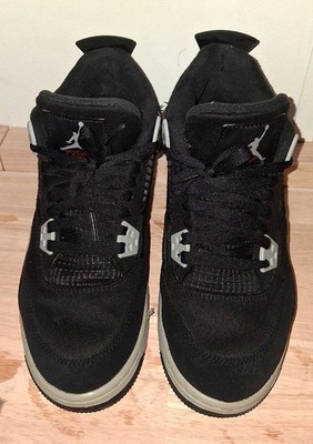 Air Jordan 4 Black Canvas 6.5