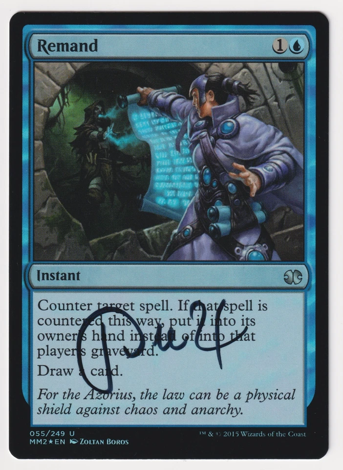 Signed FOIL Remand Proof Sketch LP MM2 Artist Zoltan Boros 2015 MTG Magic AP! - Image 2 of 2