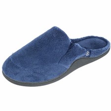 Isotoner Men's Microterry Clog Slippers Size 11-12 XL Navy New