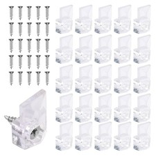 25Pcs Mirror Hangers for The Wall, Mirror Holder Clips, Clear Plastic Mirror