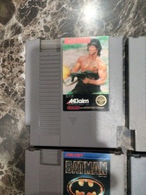 Lote de 8 juegos Nintendo NES TMNT Operation Wolf X-Men Off Road Batman Rambo y m&aacute;s