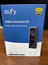eufy Video Doorbell Camera C31 2K FHD Security Phone Door Ring Intercom |Refurb