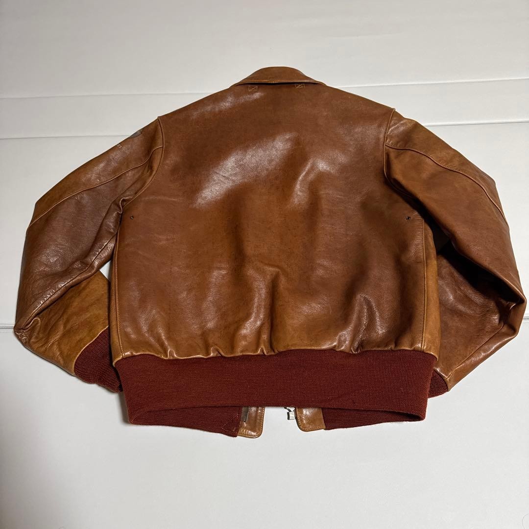 Buzz Rickson's A2 Flight Jacket Horsehide Brown S… - image 9