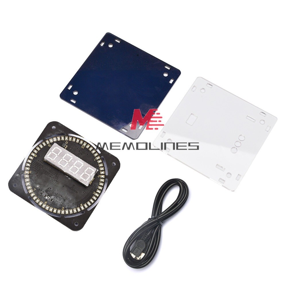 Rotating LED Electronic Digital Clock Learning Board 5V Time Alarm *tm