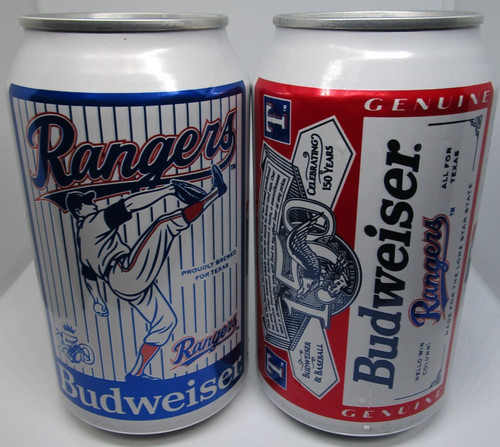 2026 Texas Rangers MLB baseball Limited Edition Empty 12 oz. Beer Can Budweiser