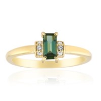 Cavill Ring Silber 925 Goldplattiert Indigolith Zirkon Damen Elegant