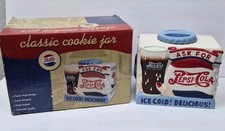 Pepsi Cola Cookie Jar Ceramic Soda Fountain Heritage Collection 2006 With Box