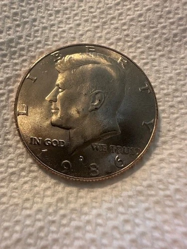 USA KENNEDY HALF DOLLAR - 1986-D  MS  65 Grading , Mint state, strong luster