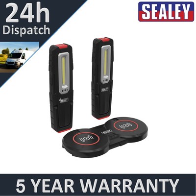 Sealey Inspektionsleuchte (x2) Doppelte kabellose Ladestation 5W COB & 1W SMD LED