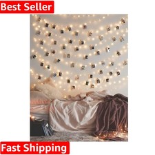 17Ft 50 LED Fairy String Lights with Clear Clips - Perfect for Dorm, Bedroom,...