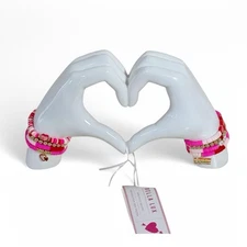 Bella Lux Heart Hands Sculpture Decor for Bedroom Living Room Bookshelf Table