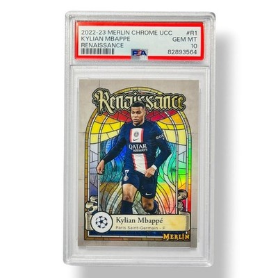 Kylian Mbappe Renaissance Topps Merlin Chrome 2023 PSG PSA 10 No Auto Autograph