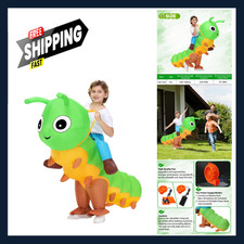 Kids Inflatable Costume Caterpillar Riding Halloween Blow Up Cosplay Party Dress