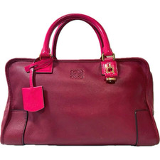 LOEWE Amazona 36 Leather Pink Limited Edition Handbag Authentic Rare Bag Japan