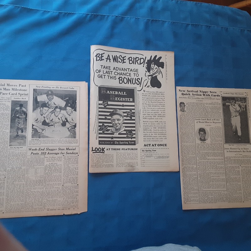 Stan Musial Consecutive Game Record 1957 St Louis Cardinals Vern Jones 1947 