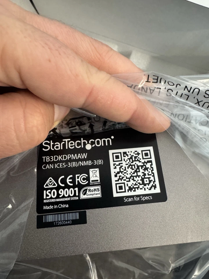 (NEW IN BOX) StarTech Thunderbolt 3 Dual 4K Docking Station - Image 4 of 4