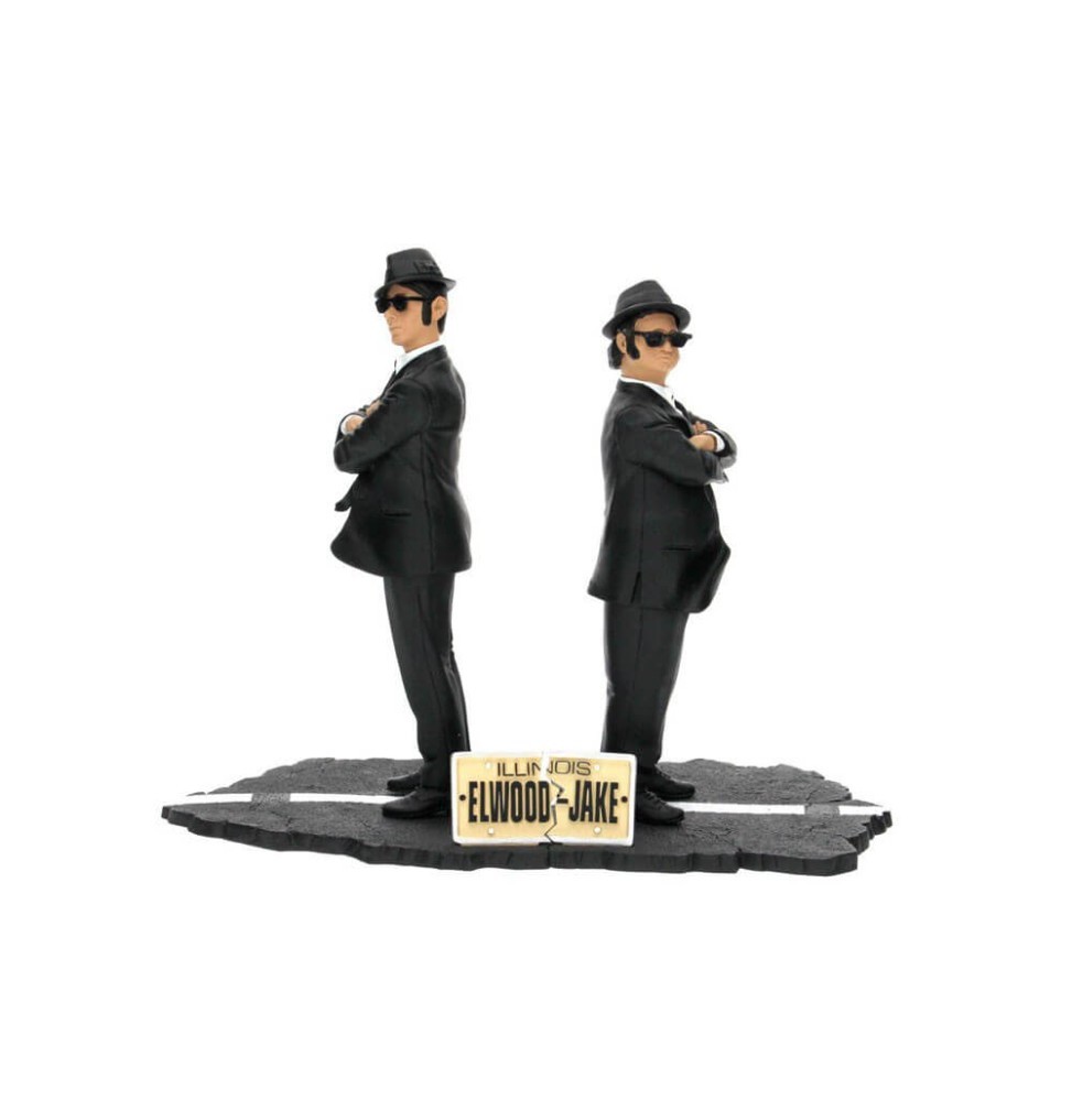 Figurine Jake et Elwood Blues Brothers pack de 2 statuettes de collection 17 cm
