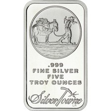 5 oz SilverTowne Prospector Silver Bar (New) 98.55 per troy oz