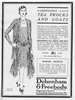 DEBENHAM & FREEBODY Tea Frocks & Coats - Vintage Werbung 1929