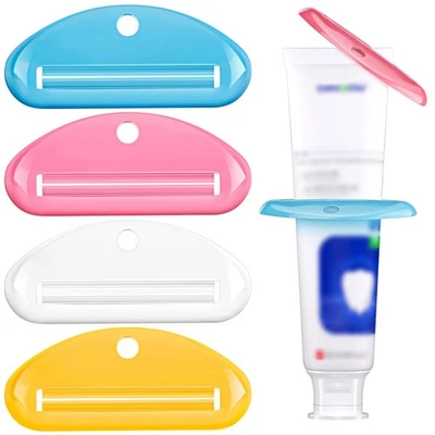 EVOULTES 4PCS Toothpaste Squeezer, 4 PCS, Blue, White, Pink and Yellow - Photo 1/4
