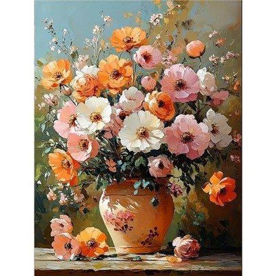 Malen Nach Zahlen Set Blumen Erwachsene Kreativ Geschenk Heimdekoration