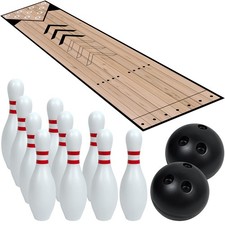 Mini Bowling Set, Indoor  Outdoor Home Bowling Set, Bowling Alley Set with L...