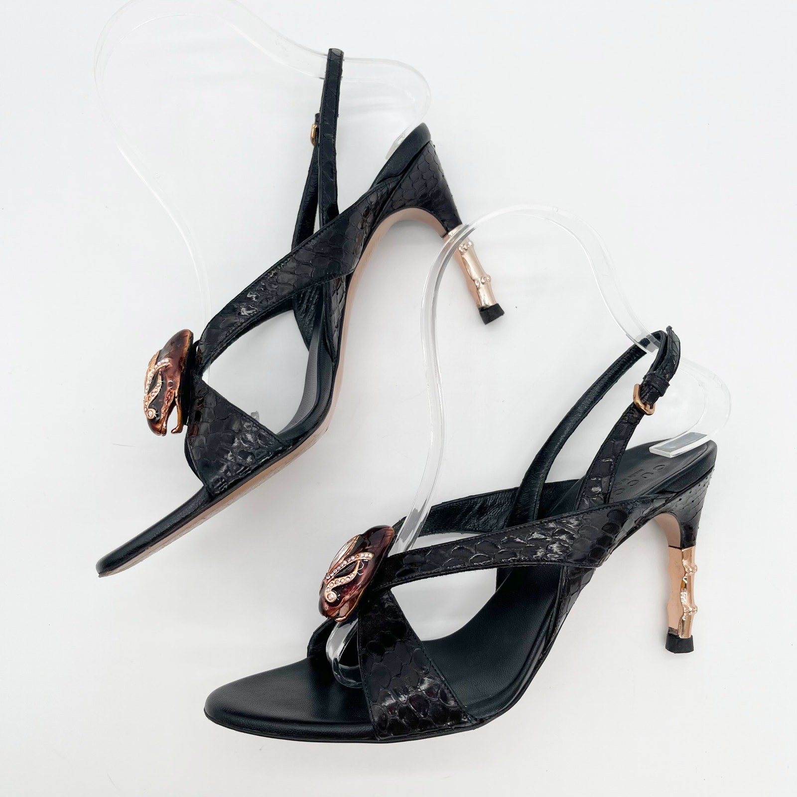Gucci 2004 Tom Ford Black Python Snakeskin Serpen… - image 7