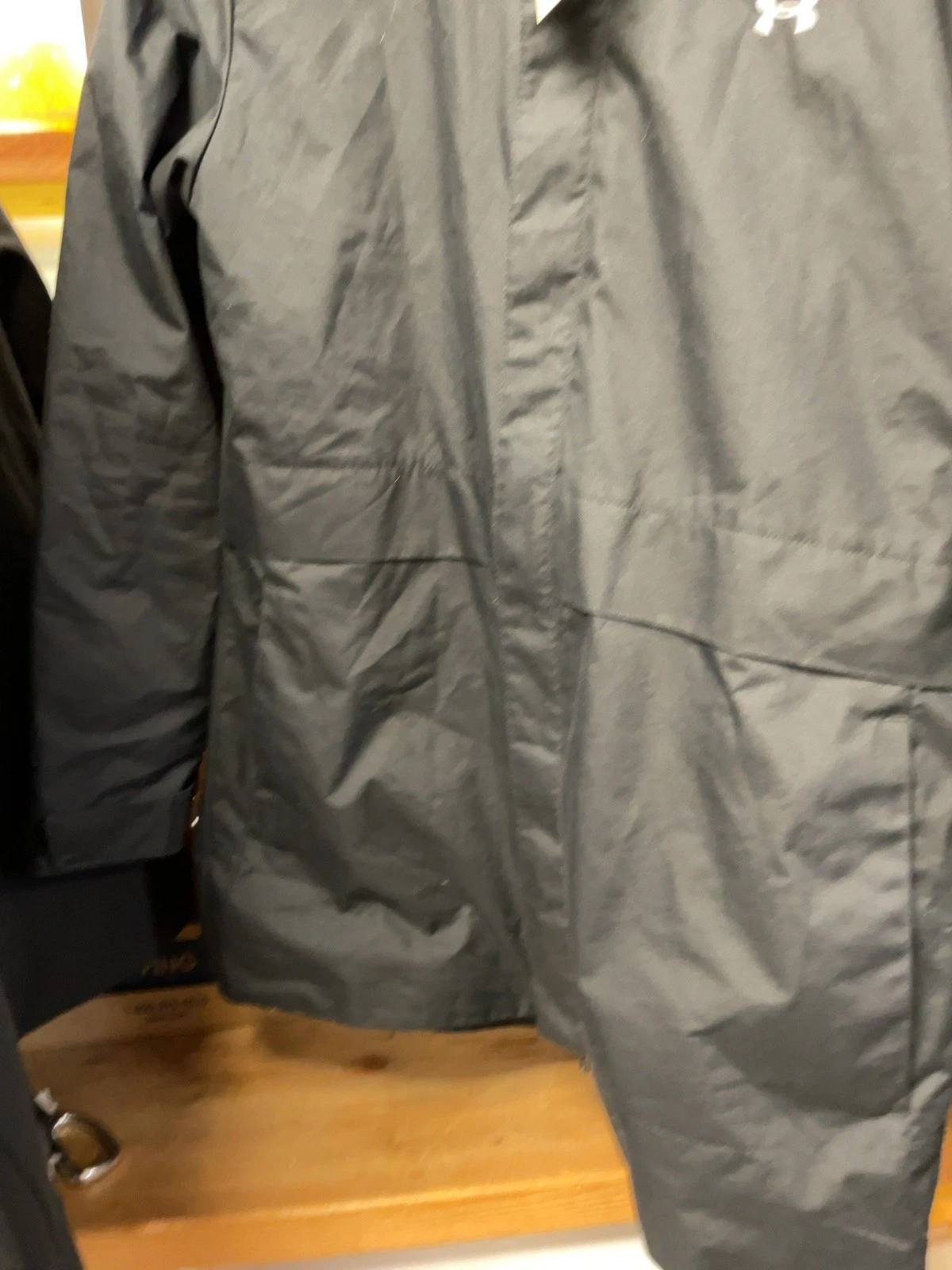 Under Armour UA Storm Rain Jacket Hooded Windbreaker Black Adult Size M Coat image 3