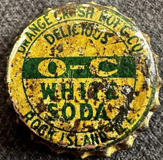 Vintage O C White Soda Cork Soda Bottle Cap Rock Island ILL.