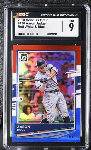 2020 Donruss Optic #130 Aaron Judge Red, White and Blue CGC 9 #/150