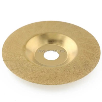 4'' inch Diamond Coated TITANIUM Grinding Disc Wheel Convex Threading Grit 150