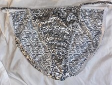 Vtg Joe Boxer Satin String Bikini Panties SZ 10 High Gloss Satiny Smooth Sig