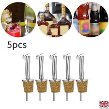 5Pcs Cork Olive Oil Pourers Oil Bottle Spouts Vinegar Dispenser with Top Cap New