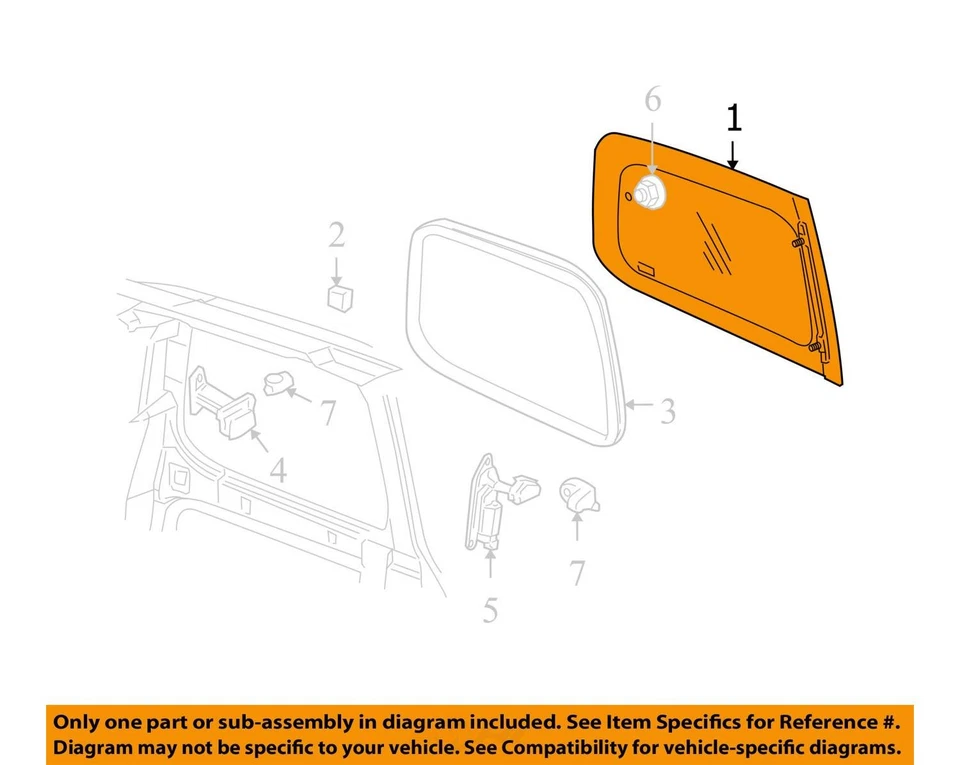 Se adapta a Chevrolet Uplander 2006-2008 ventana carrocería ASM SI RR 15107786 - NUEVO OEM Foto 2 de 3