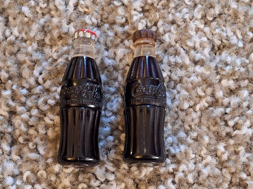 Lot Of 2 Vintage Coca-Cola Bottle Cigarette Lighters 2.5" Untested/Missing Parts