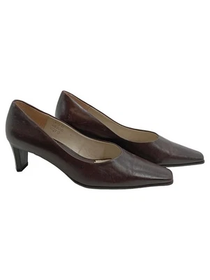 Minozzi Milano Escarpins Femme Marron Cuir Talon Chat Classique (EU 38) - Photo 1/3