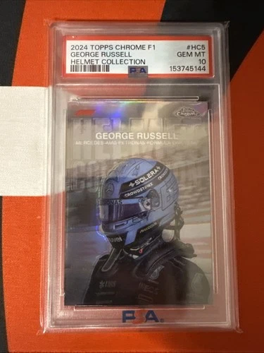 2024 Topps Chrome F1 George Russell Helmet Collection PSA 10