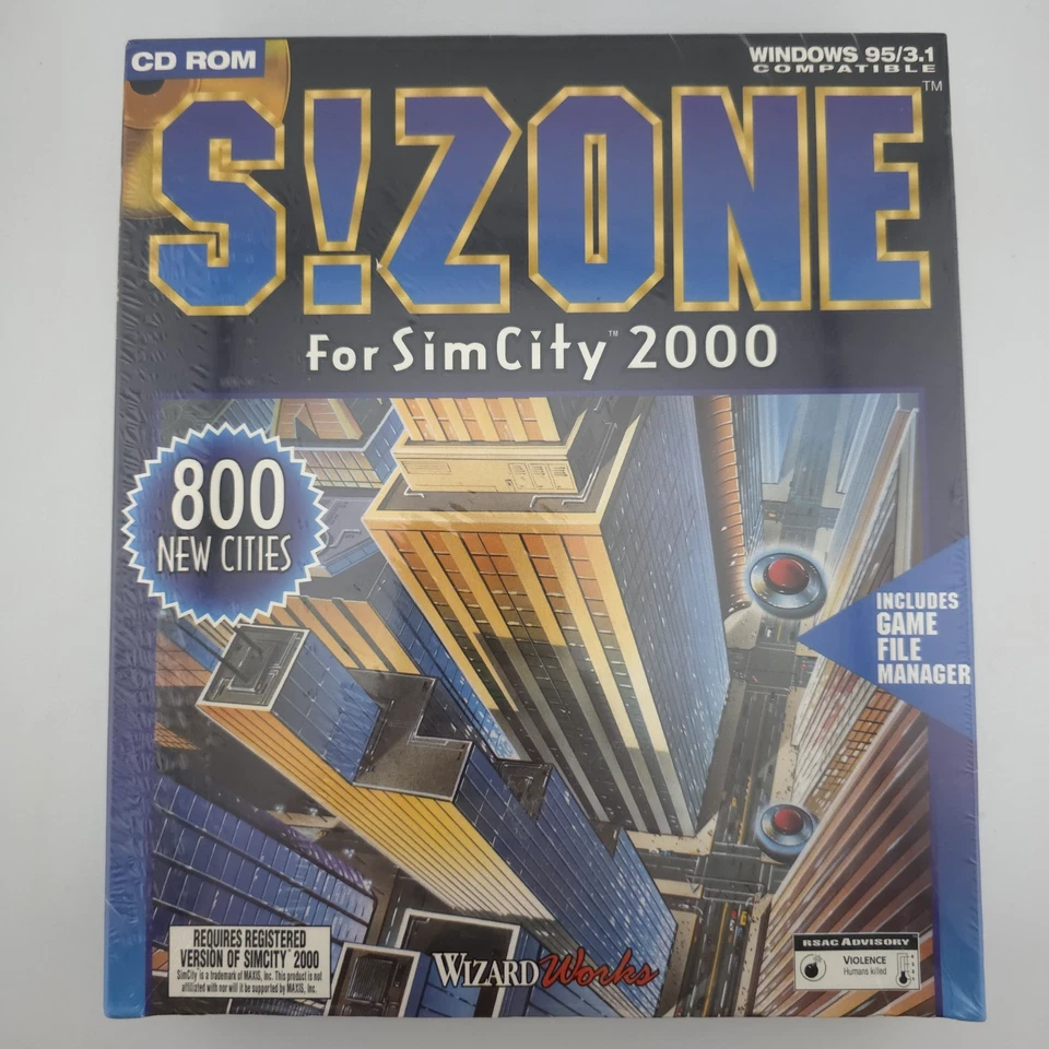 S!ZONE: For SimCity 2000, 1995, Big Box, New & Sealed - Image 2 of 4