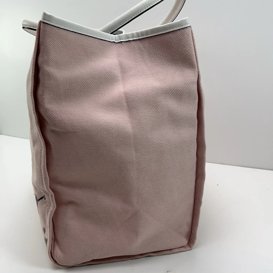 VICTORIA’S SECRET Tote Large Canvas Shoulder Gym Travel Overnight Bag Pink NWT - Image 3 of 4