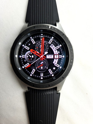 Samsung Galaxy SM-R800 Smartwatch 46mm Stainless Steel - Black Complete