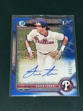 2022 Bowman Chrome MOJO REFRACTOR Gavin Tonkel AUTOGRAPH BLUE /150
