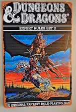 Sign 8x12 - Dungeons and Dragons Expert Rules Set 2 Game Room Man Cave