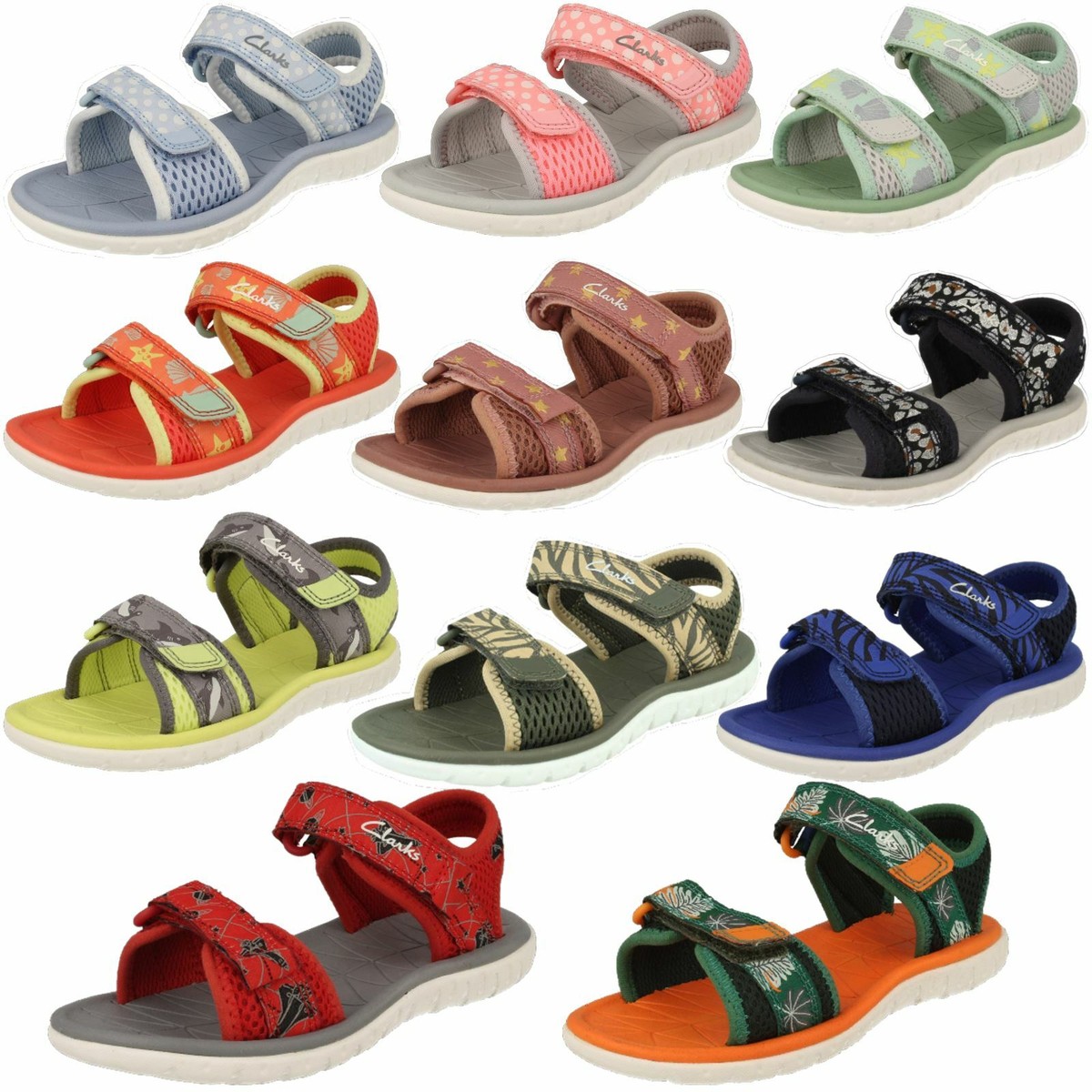 Childrens Clarks Surfing Tide Casual Summer Sandals