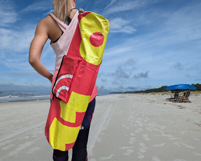 #ad Recycled Yoga Bag Red Upcycled Yoga Mat Bag Ecofriendly Yoga Pilates Bag $14.00