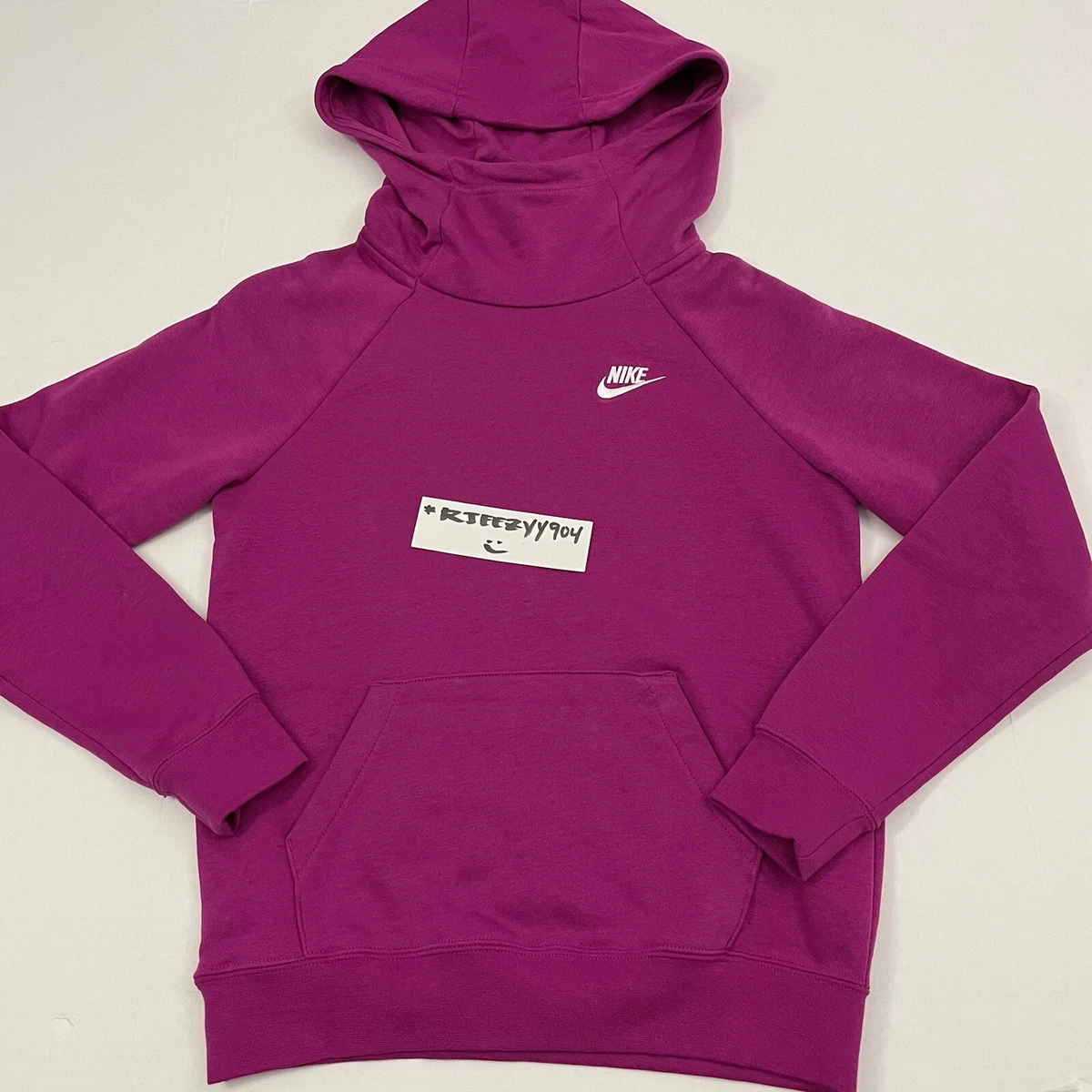 Pink nike funnel 2025 neck hoodie