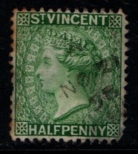 St Vincent 1883 1884 Queen Victoria ½d Half Penny SG42 Used see note
